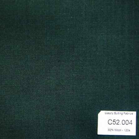 [ Hết hàng ] C52.004 Kevinlli V3 - Vải Suit 50% Wool - Xanh Lá Trơn